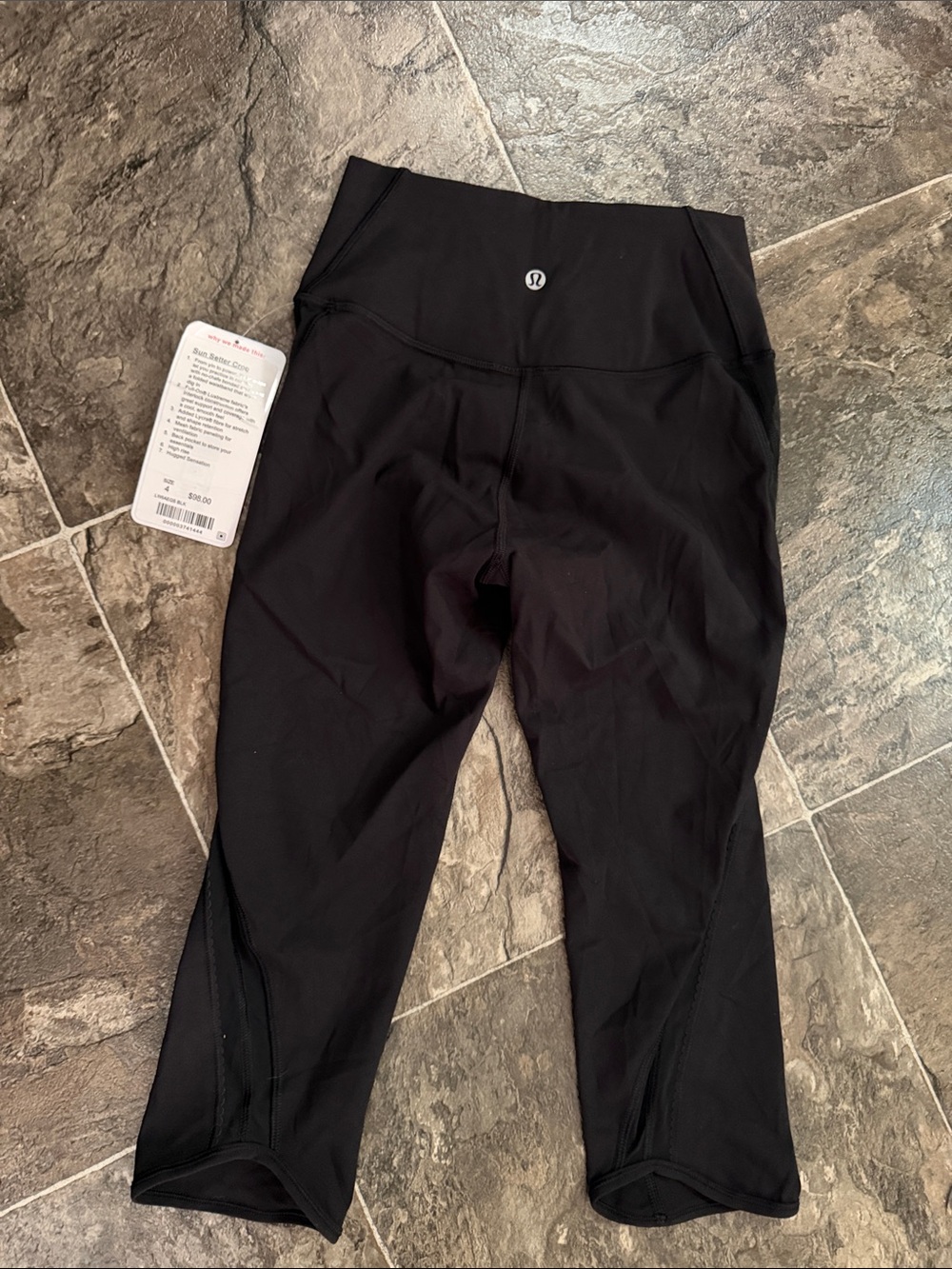 Lululemon Black Sun Setter Crop Leggings
